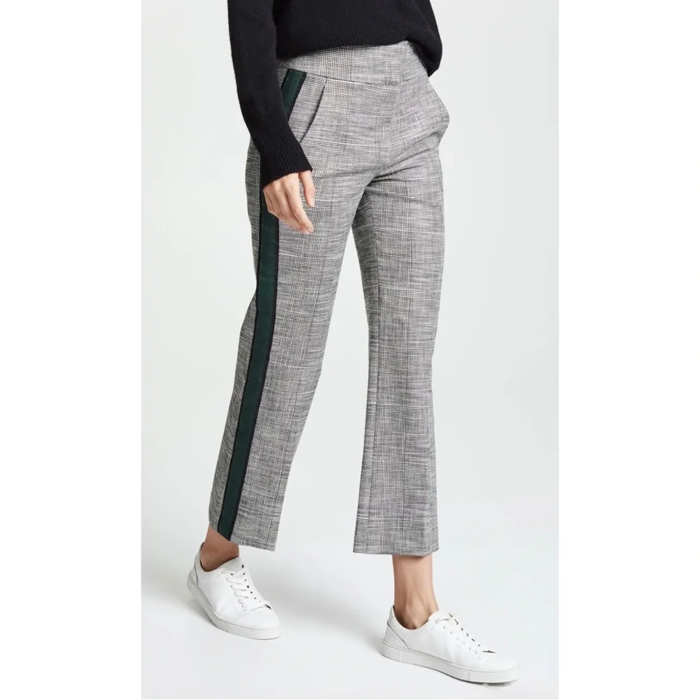 VERONICA BEARD | $395 Cormac Glen Plaid Cropped Trouser in Grey Motif, Size 6 - Picture 13 of 13